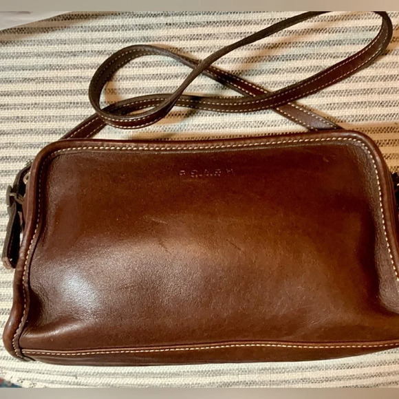 Coach Handbags - Vintage Coach Crossbody Bag Dark Brown with Silver Hardware Style# 9138
